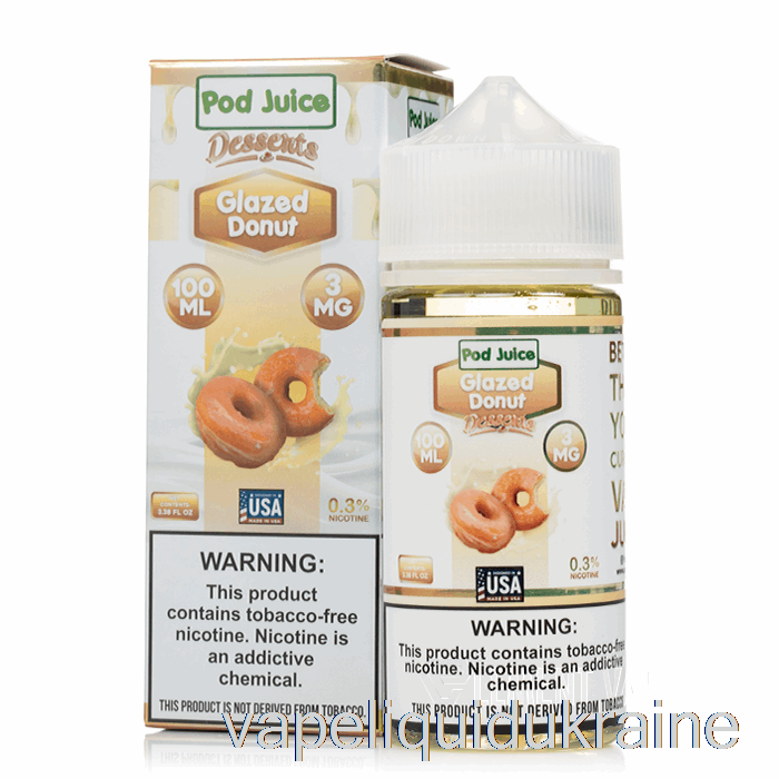 Vape Ukraine Glazed Donut - Pod Juice - 100mL 0mg